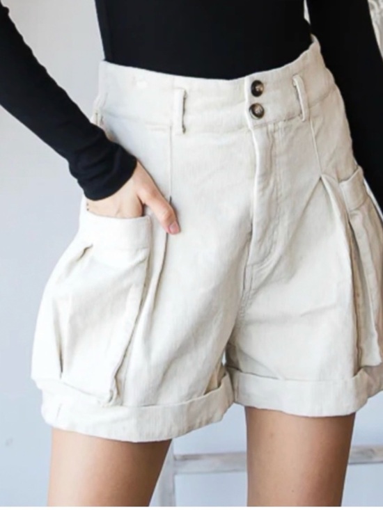 Oli & Hali Pants - Oli & Hali Cream Cargo Shorts